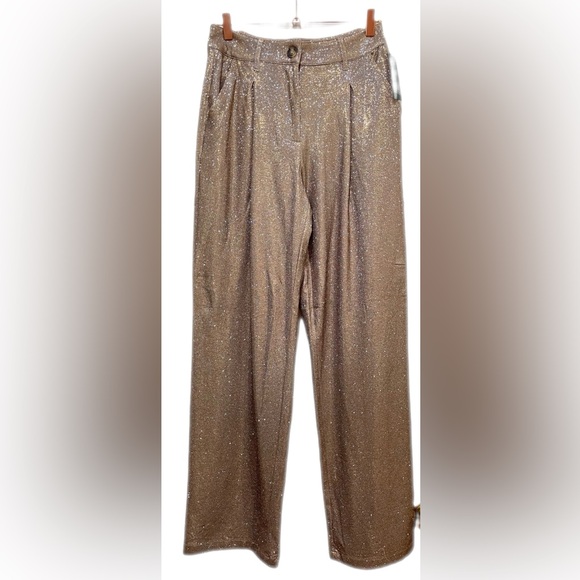 Women’s Brown Glitter Pants - Picture 1 of 3